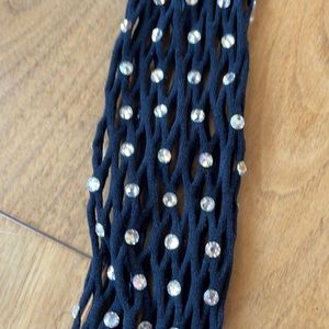 Amina Muaddi & Wolfprd Collab Fishnet tights with Rhinestones brand new size XS